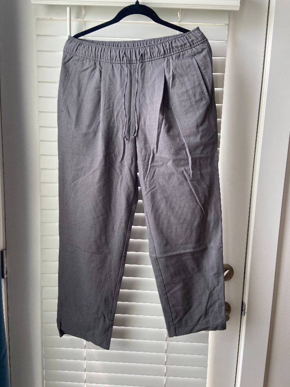 Grey High Rise Billie Comfortable Waistband Trouser Pants from Old Navy